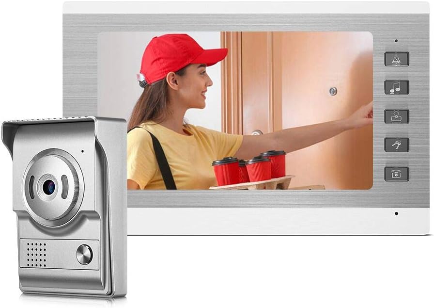 7 Inches Wired Video Door Intercom System with IR Night Vision Camera P651137