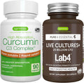 25 Billion CFU Probiotic and Curcumin Vegan Bundle W791797