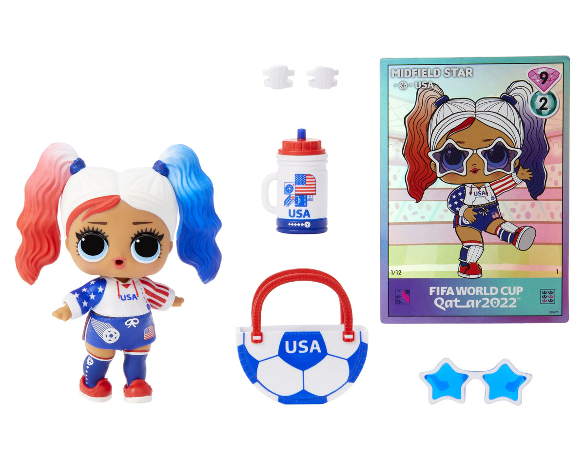 L.O.L. Surprise! X FIFA World Cup Qatar 2022 Dolls with 7 Surprises, Accessories, Limited Edition Collectible Soccer Themed Dolls O54287