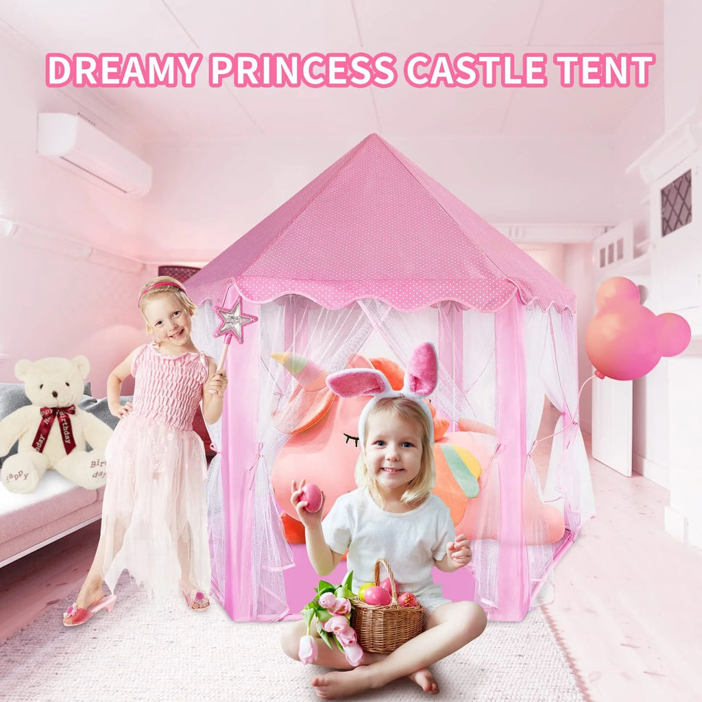 Castle Princess Tents with Lights, Kids Tents for Indoor and Outdoor Play E24800