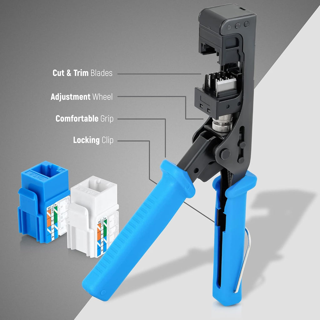 Speed Termination Tool for Everest Media RJ45 Cat6/5e & Cat6A UTP Keystone Jacks Pack of 2 C944530