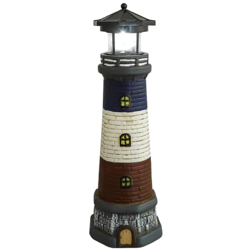 15" LED Solar Lighthouse Lamp H54206