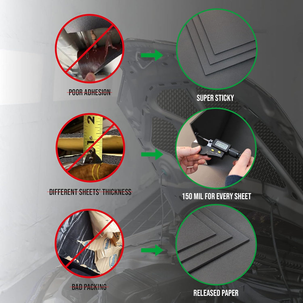 150 Mil 20 Sqft Car Sound Deadener Material Y778