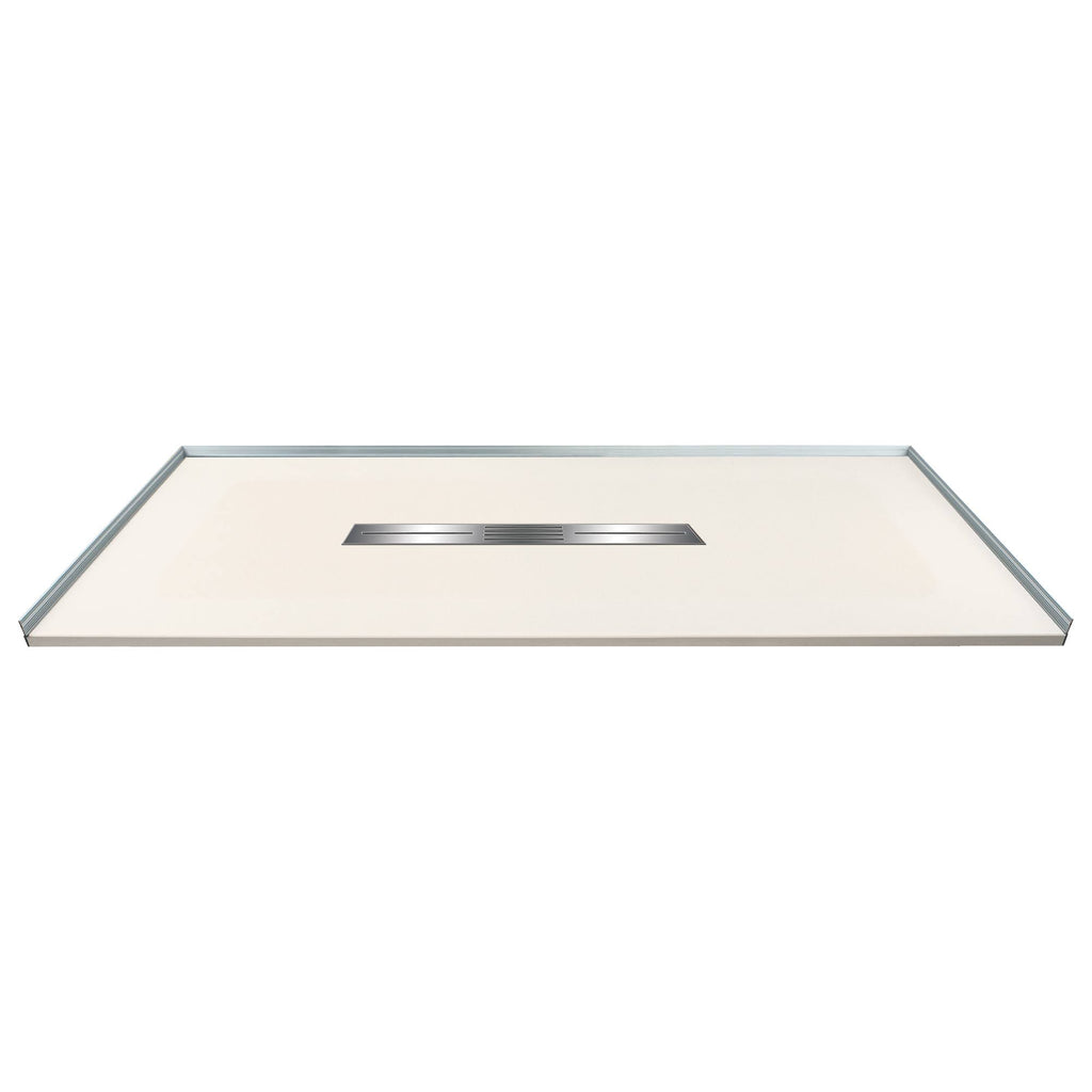 60-in L x 31.5-in Shower Base with Center Drain L258