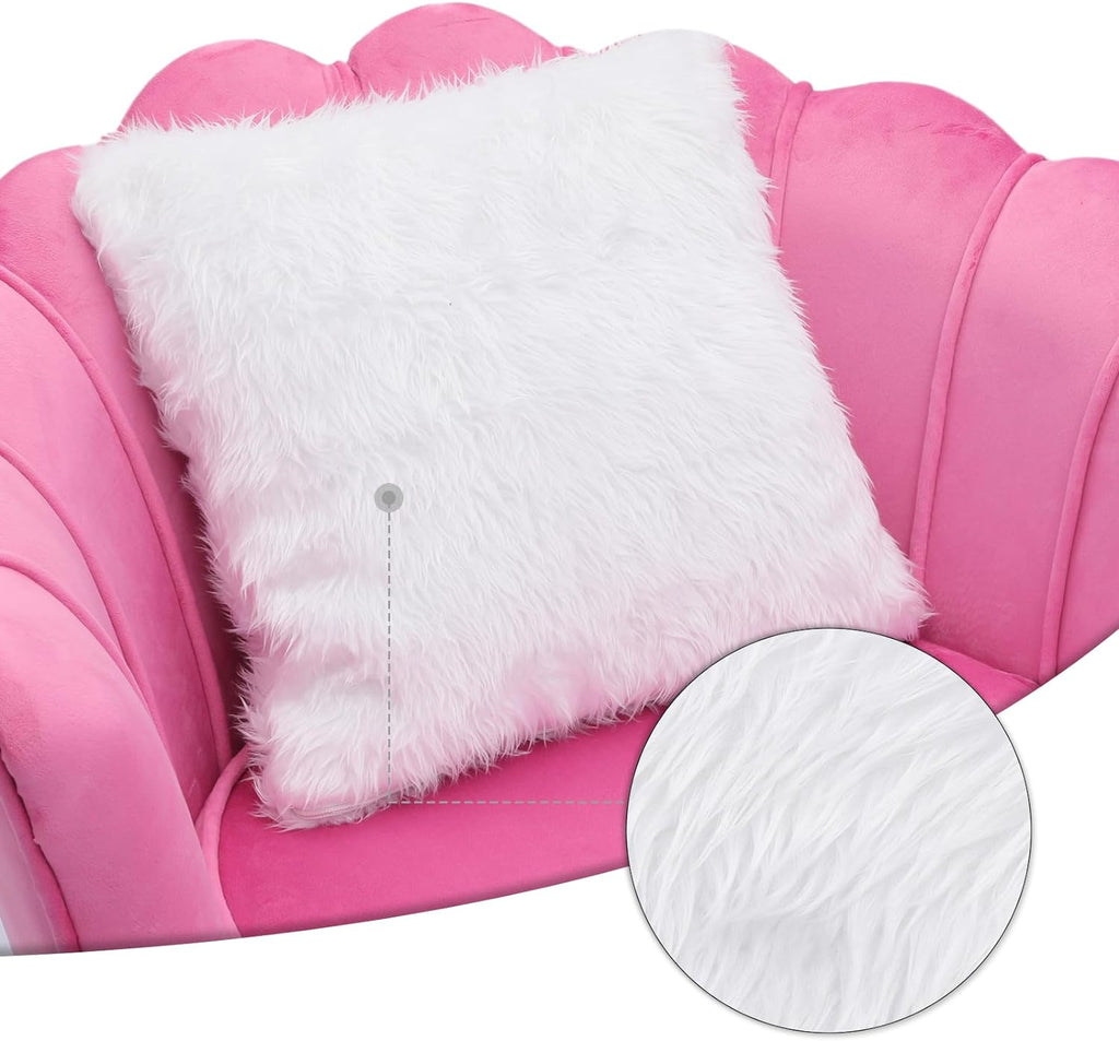Velvet Tufted Shell Chair with Cushion and Golden Legs H29182