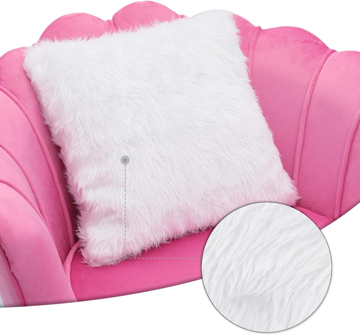Velvet Tufted Shell Chair with Cushion and Golden Legs H29182