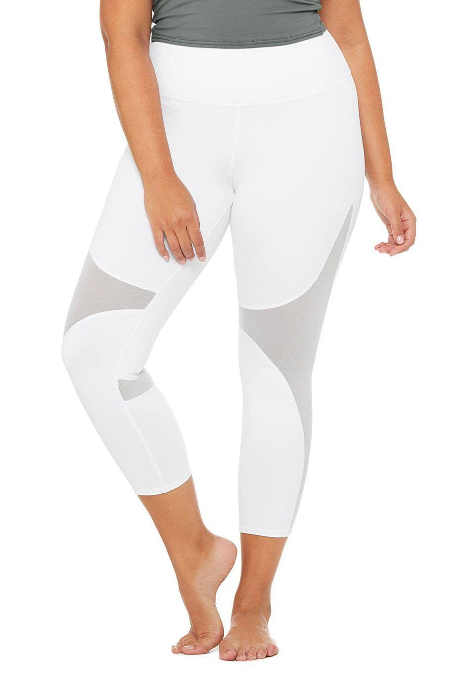 High-Waist Yoga Capris White Xxs R592