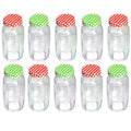 10 Pack Clear Glass Mason Jars 750 ml Wide Mouth D527148