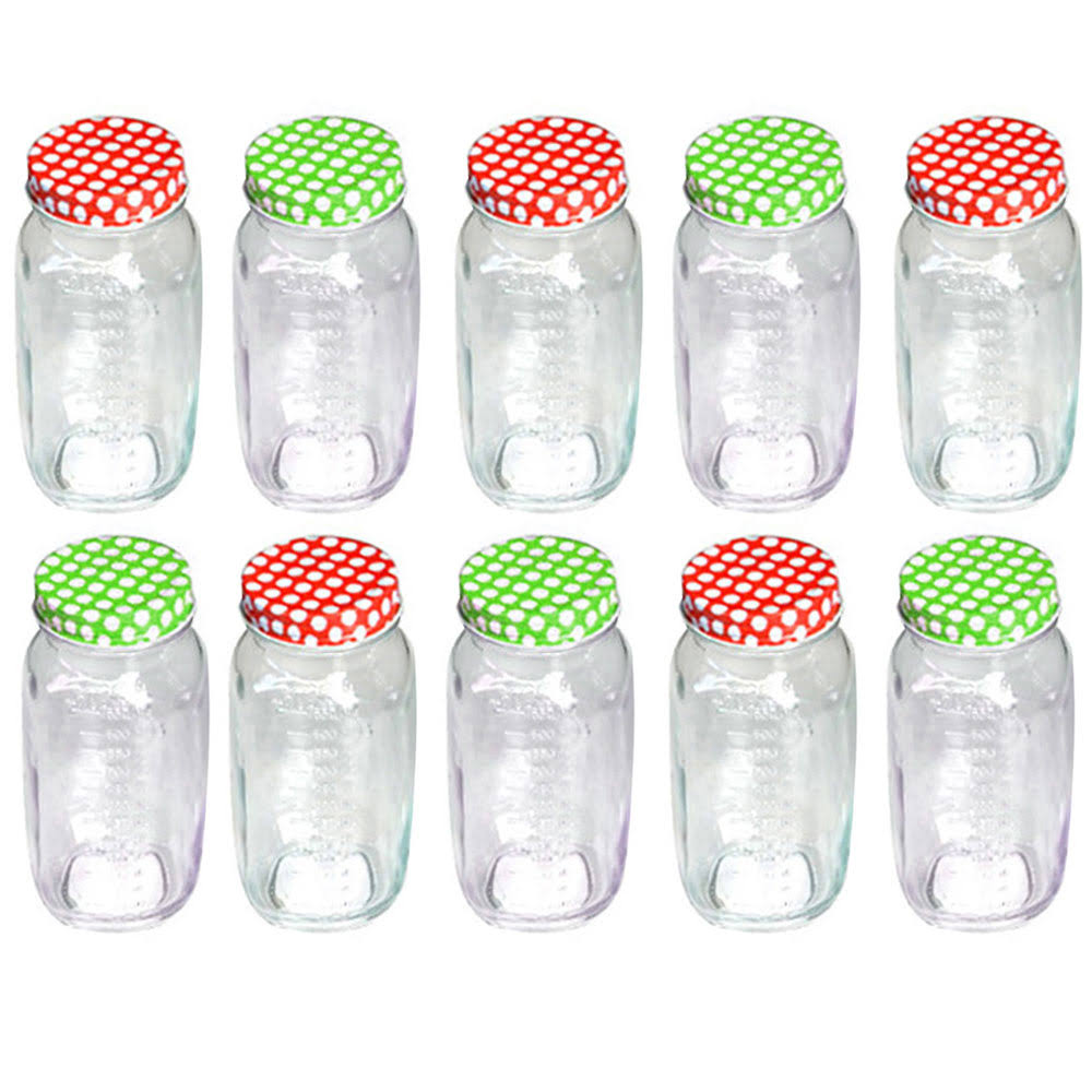 10 Pack Clear Glass Mason Jars 750 ml Wide Mouth D527148