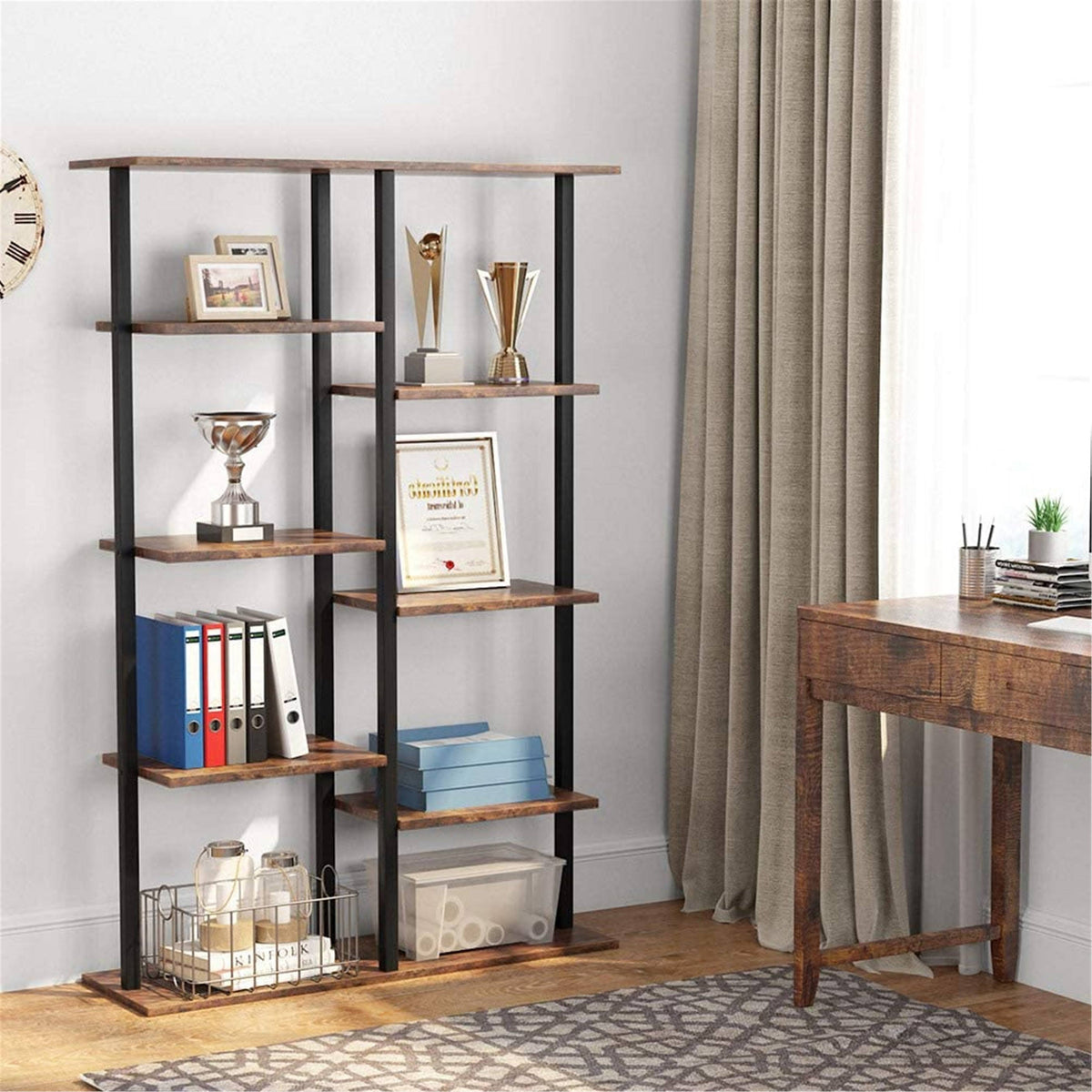 White 5-Tier Bookshelf S55556