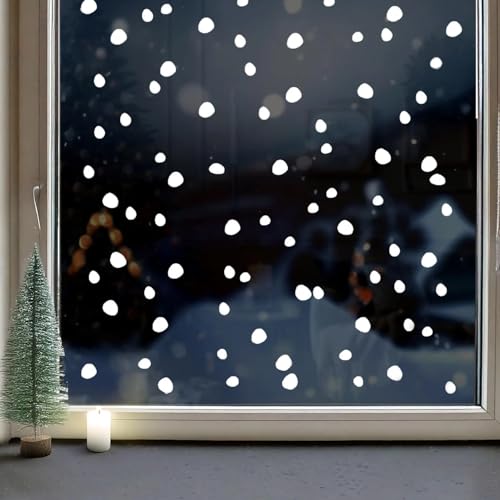120pcs Snowflake Window Film Sticker No Glue Reusable Static Cling W358