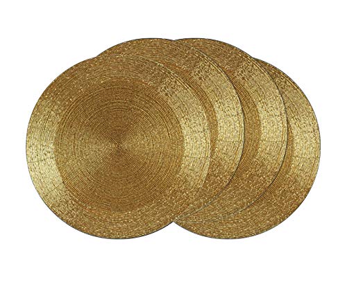 Handmade Beaded Charger Placemats Set of 4 M485