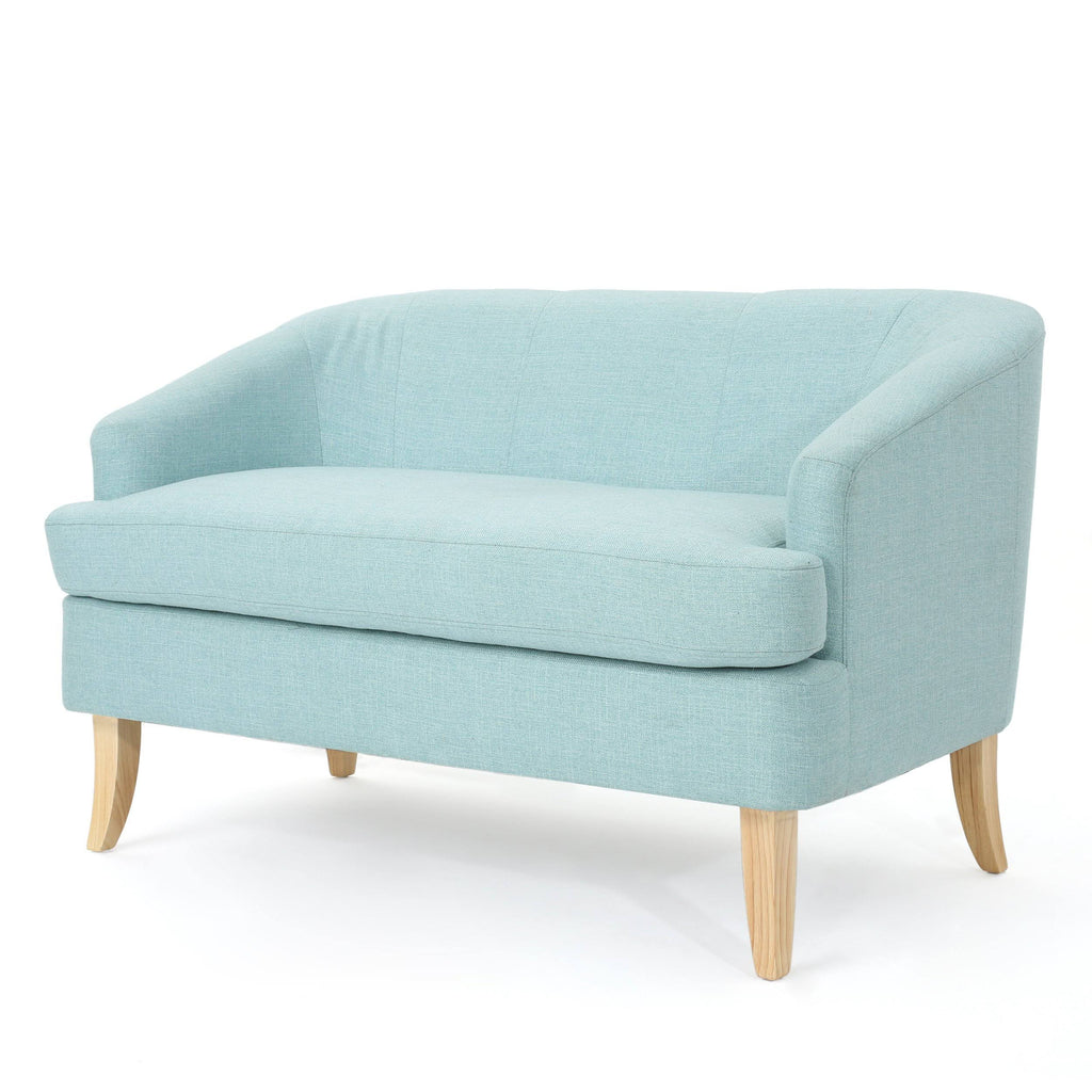 Dark Grey Fabric Loveseat V681376