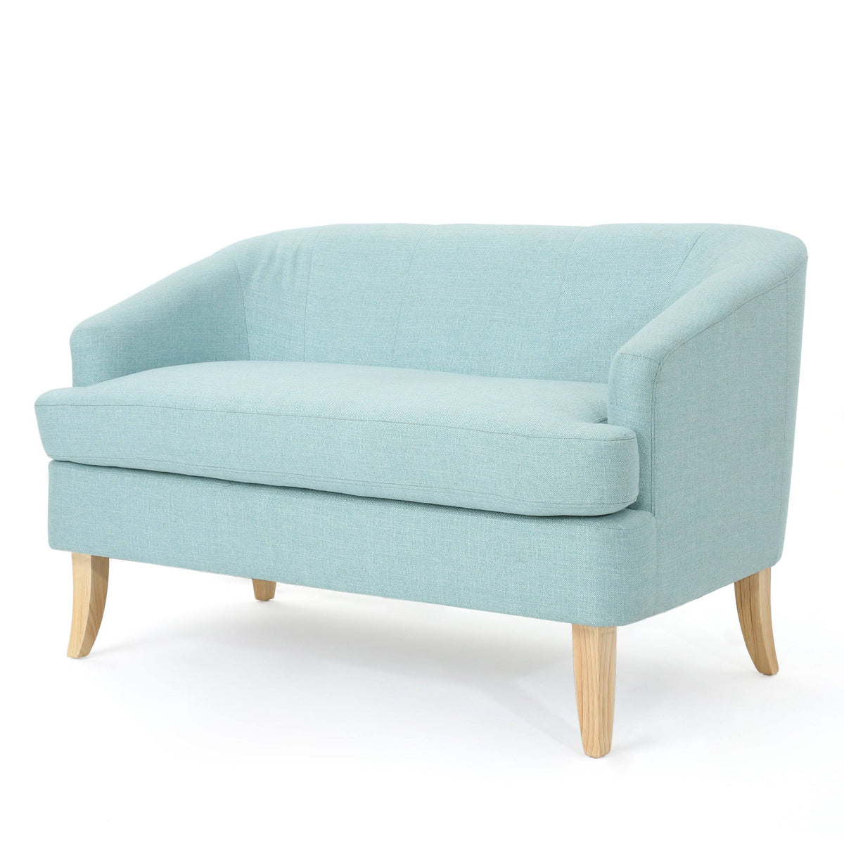 Dark Grey Fabric Loveseat V681376