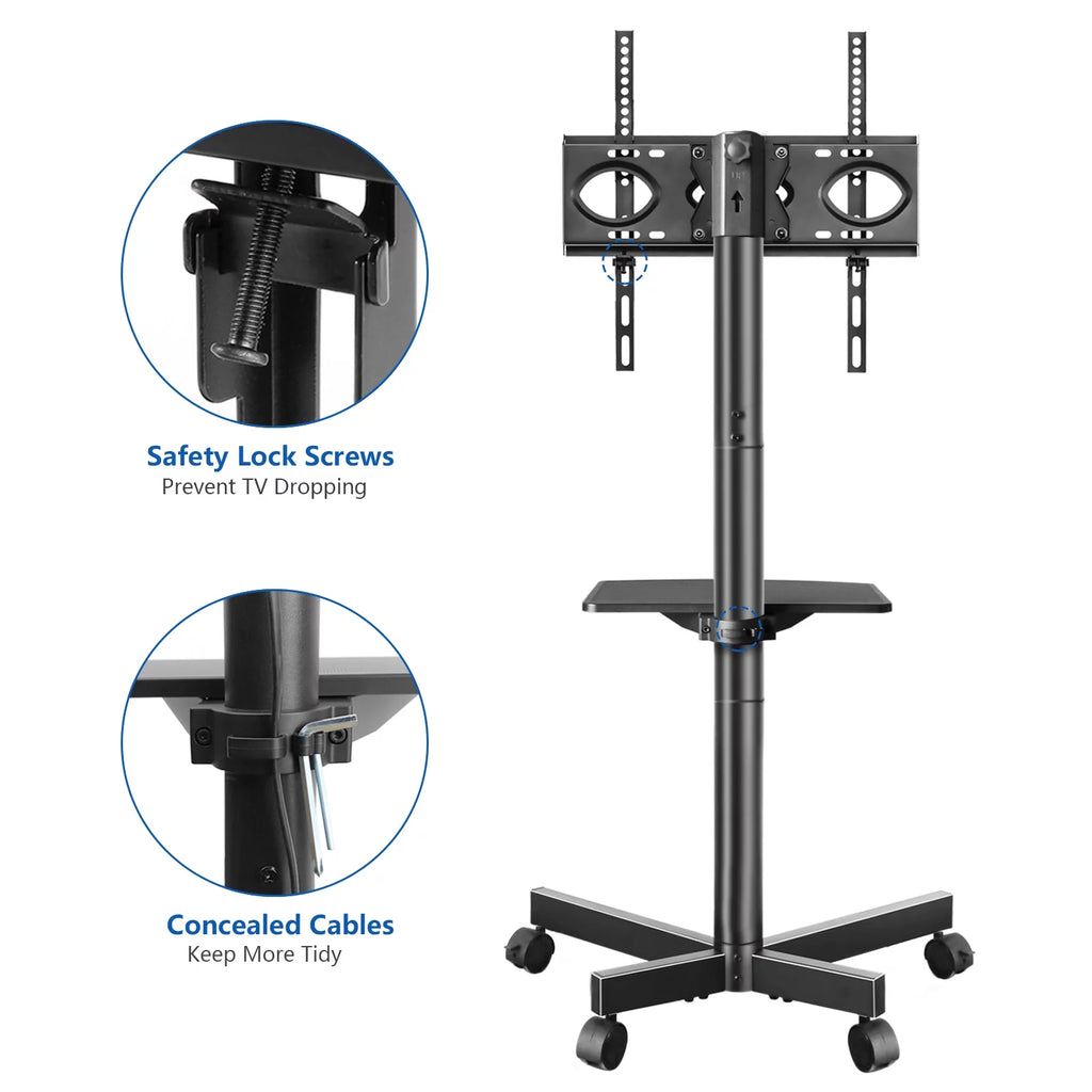 Modern Rolling TV Stand for 32 to 60 inch Flat Panel TVs F8141