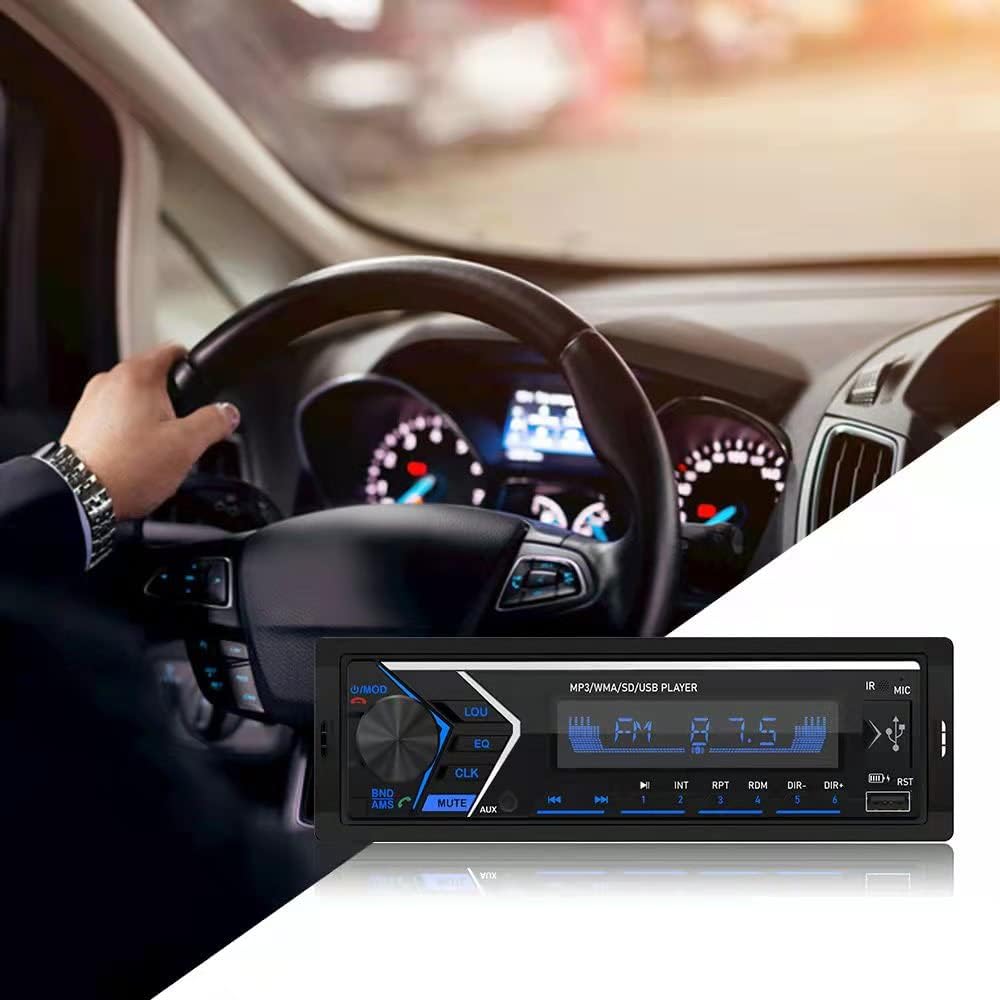 Single Din Bluetooth Car Stereo with USB SD Card AUX Remote Control O6269