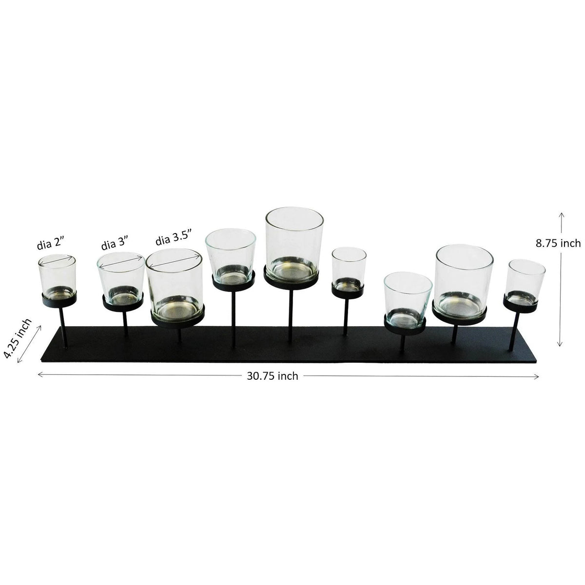 Pedestal Candle Centerpiece with Nine Metal Candle Holders I486588