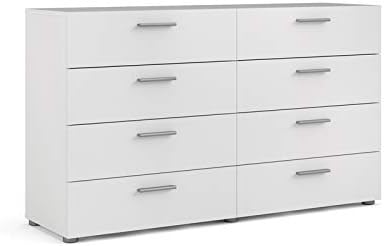 White 8 Drawer Double Dresser and Nightstand R24015