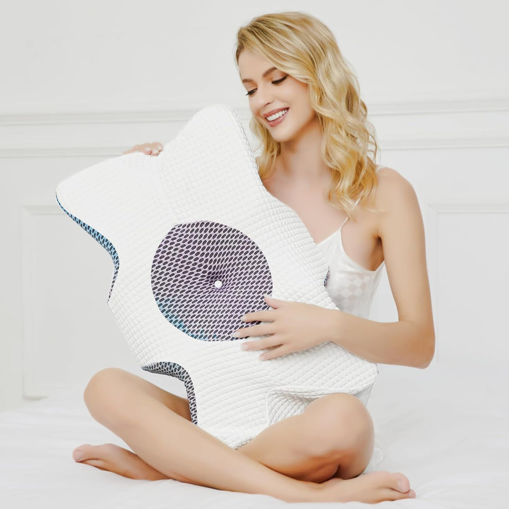Ergonomic Memory Foam Cervical Pillow with Pillowcase B90493