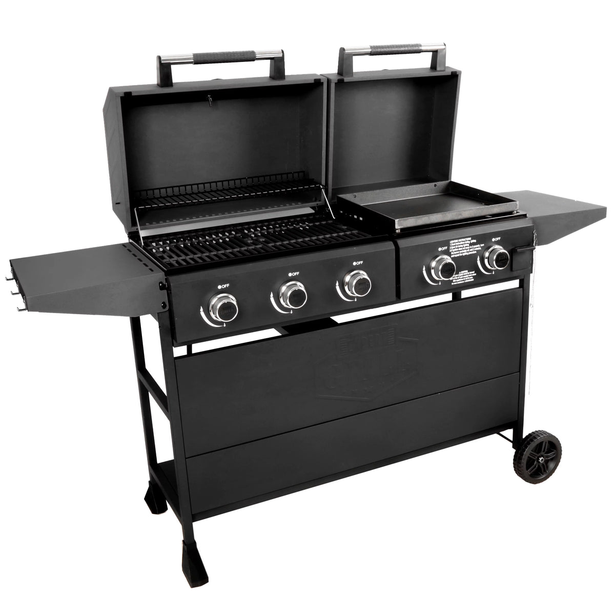Black 5 Burner Propane Gas Grill and Griddle C2575