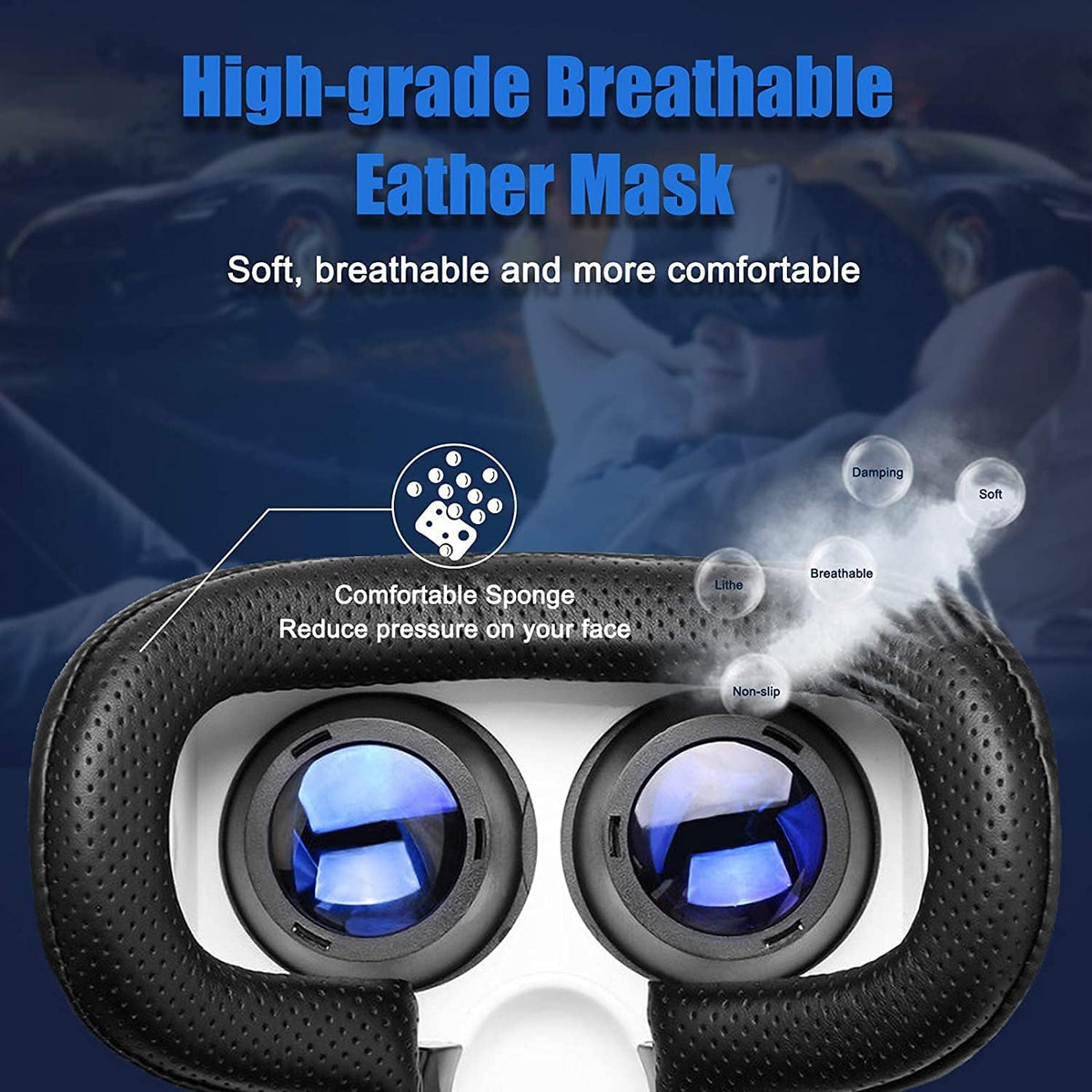 Adjustable 3D VR Headset with Controller I3666