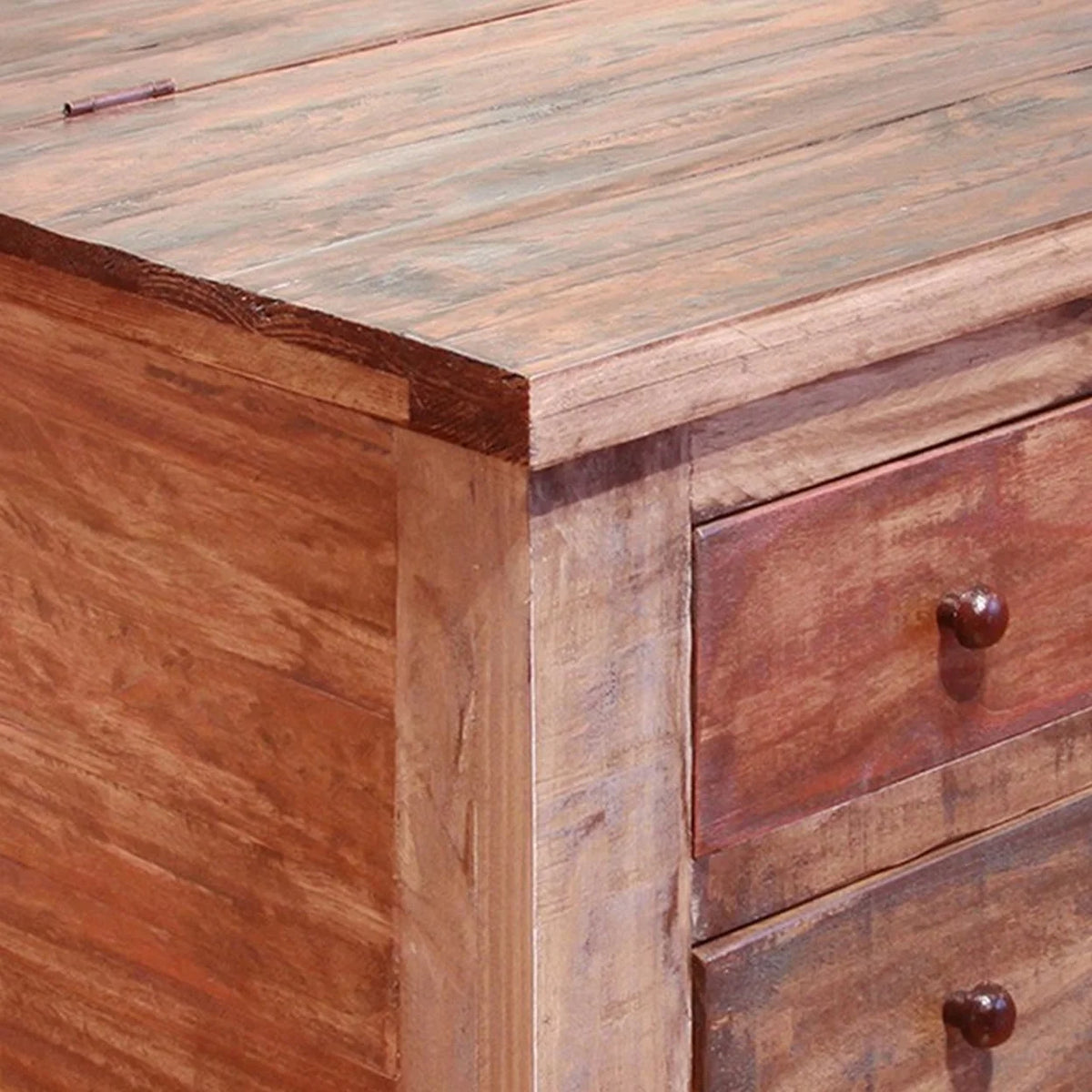 50 Inch 8 Drawer Lift Top Pine Wood Coffee Table I7458