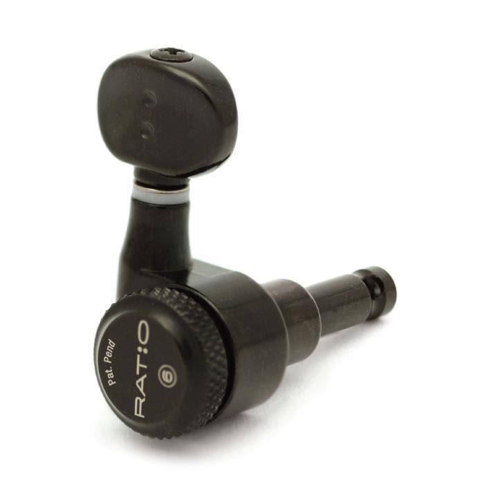 Locking Tuned Machine Heads 6 in Line Black S5587