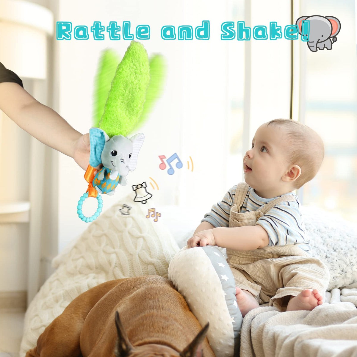 Multicolor Baby Rattles & Plush Rings Teether Toy E275750