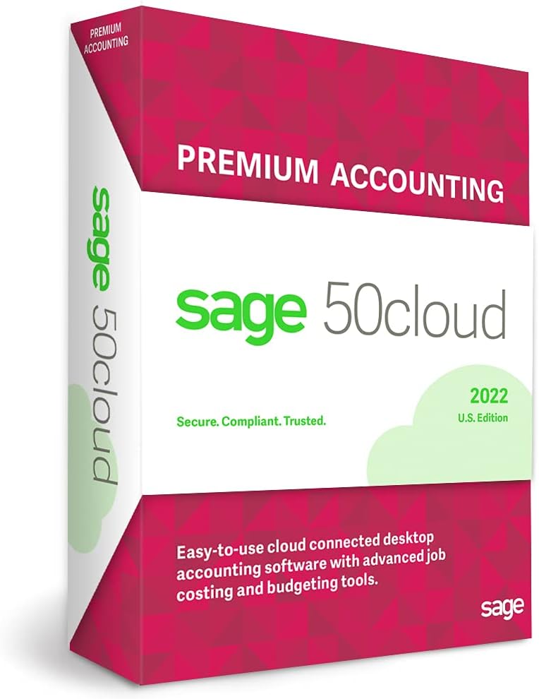 Sage 50 Premium U.S. 1-User One Year Subscription Accounting Software V30712