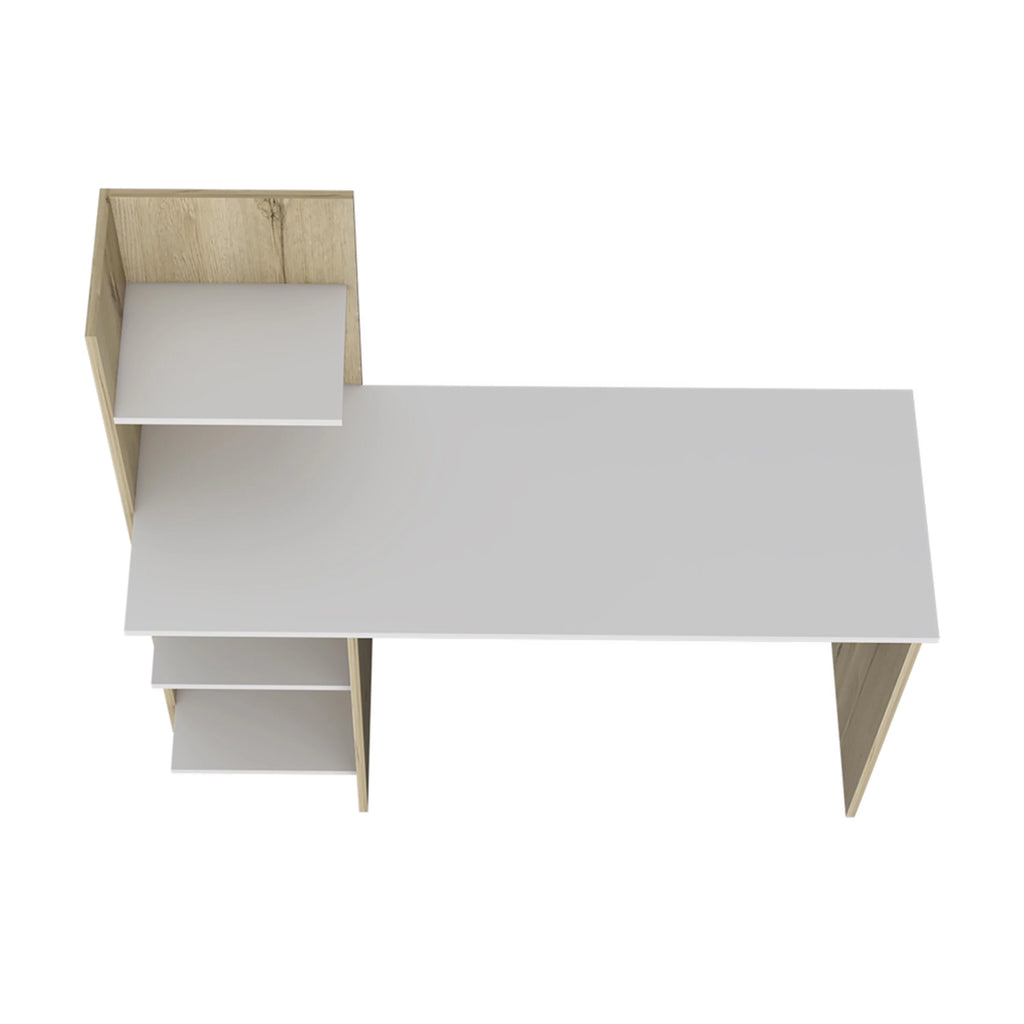 Light Oak White Four Shelves Desk T5582