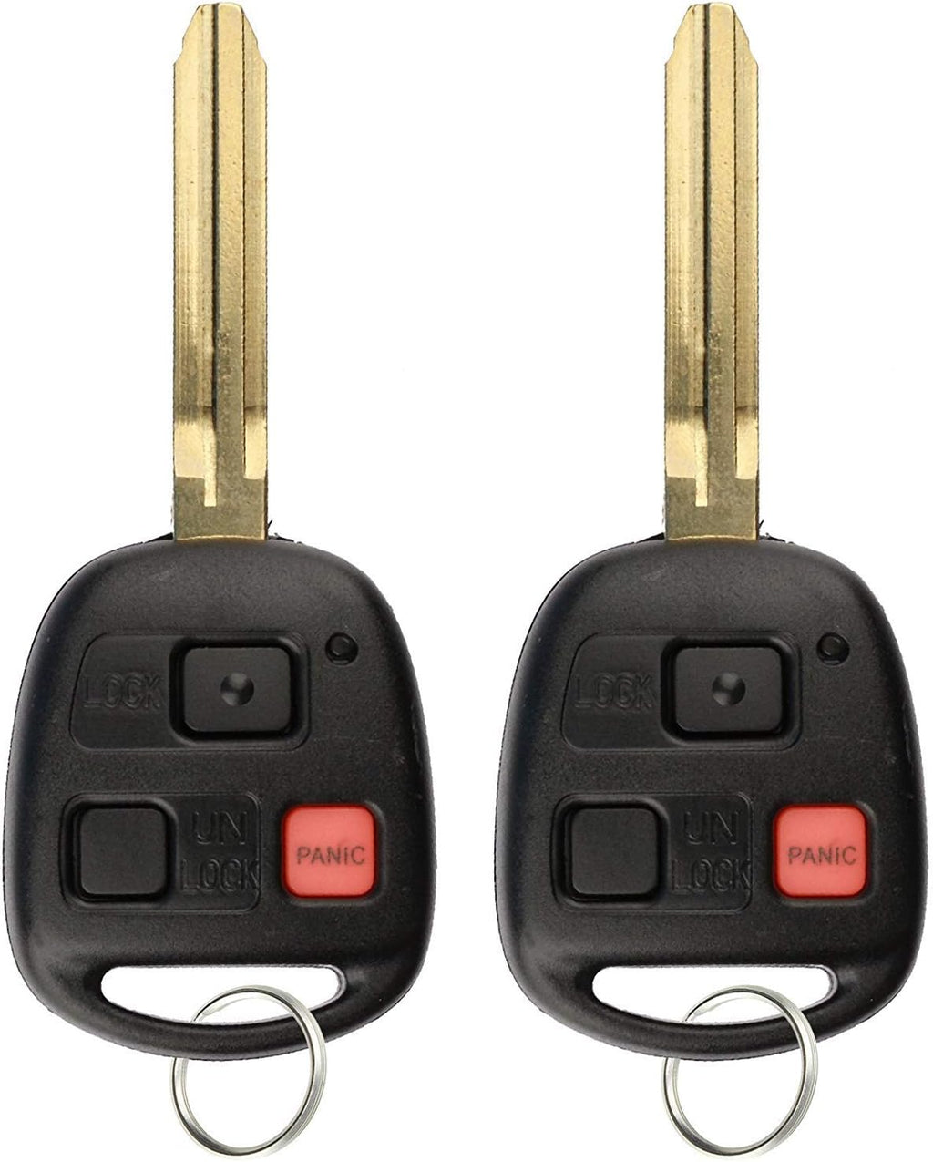 Keyless Entry Remote Ignition Uncut Car Key Fob for Toyota FJ Cruiser 2010-2014 (Pack of 2) S69111