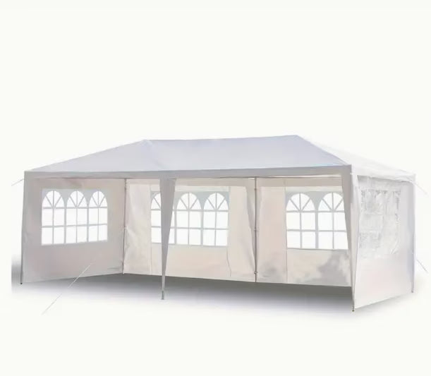 White Canopy Tent with 4 Removable Sidewalls L4113