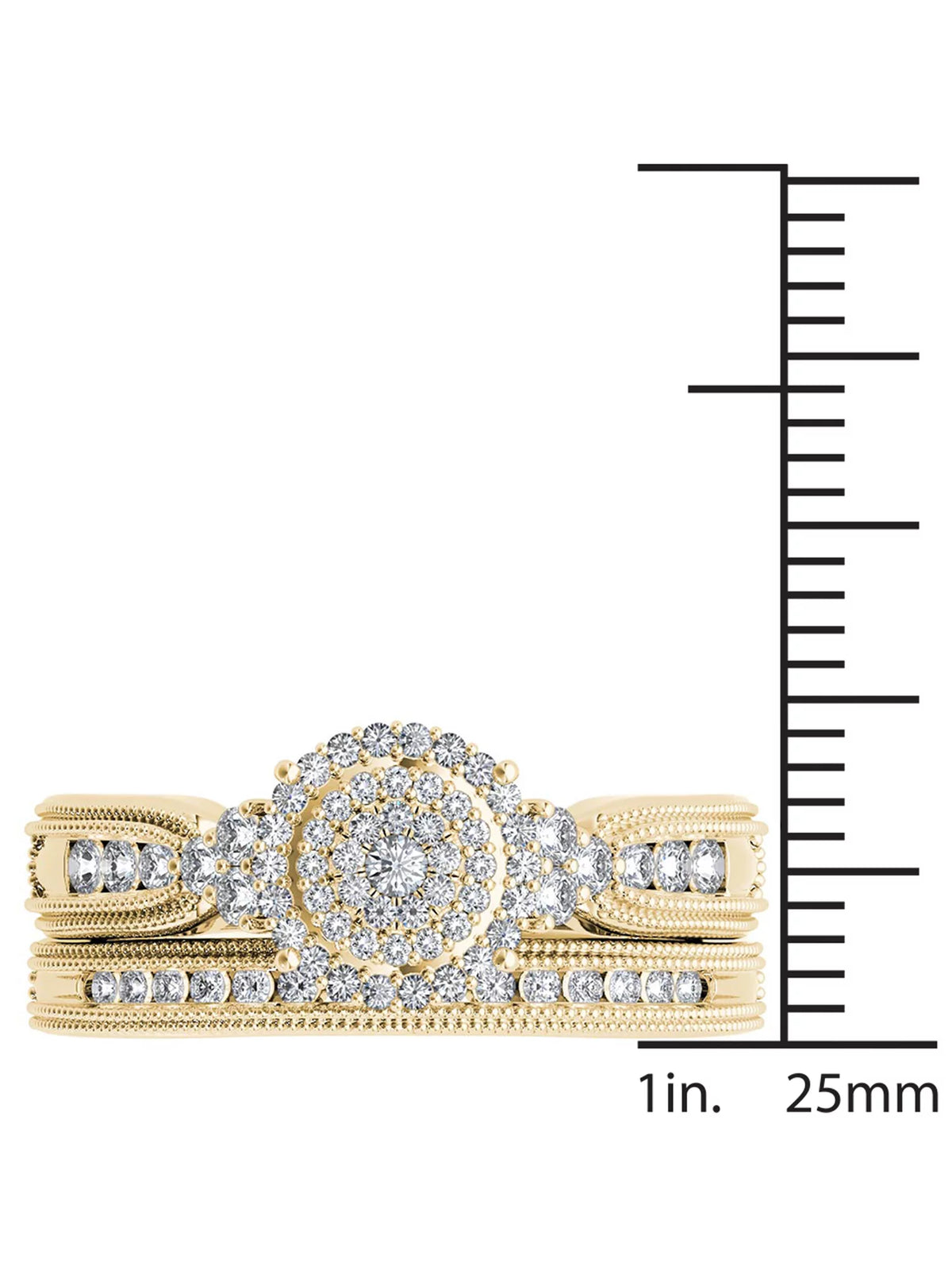 1/2Ct TDW Diamond 14k Yellow Gold Bridal Set W53106