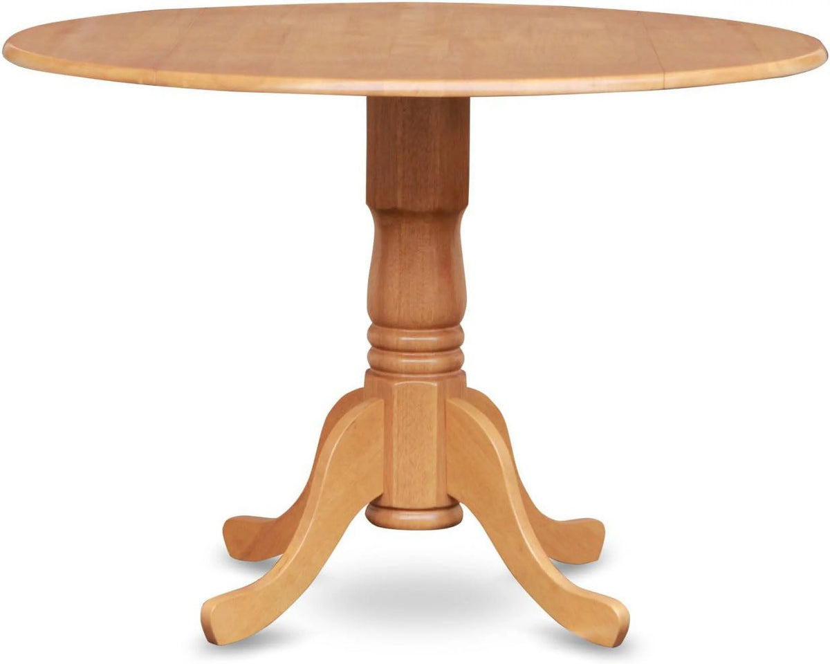 3 Piece Round Dropleaf Dining Table and 2 Wooden Seat Chairs Z5043