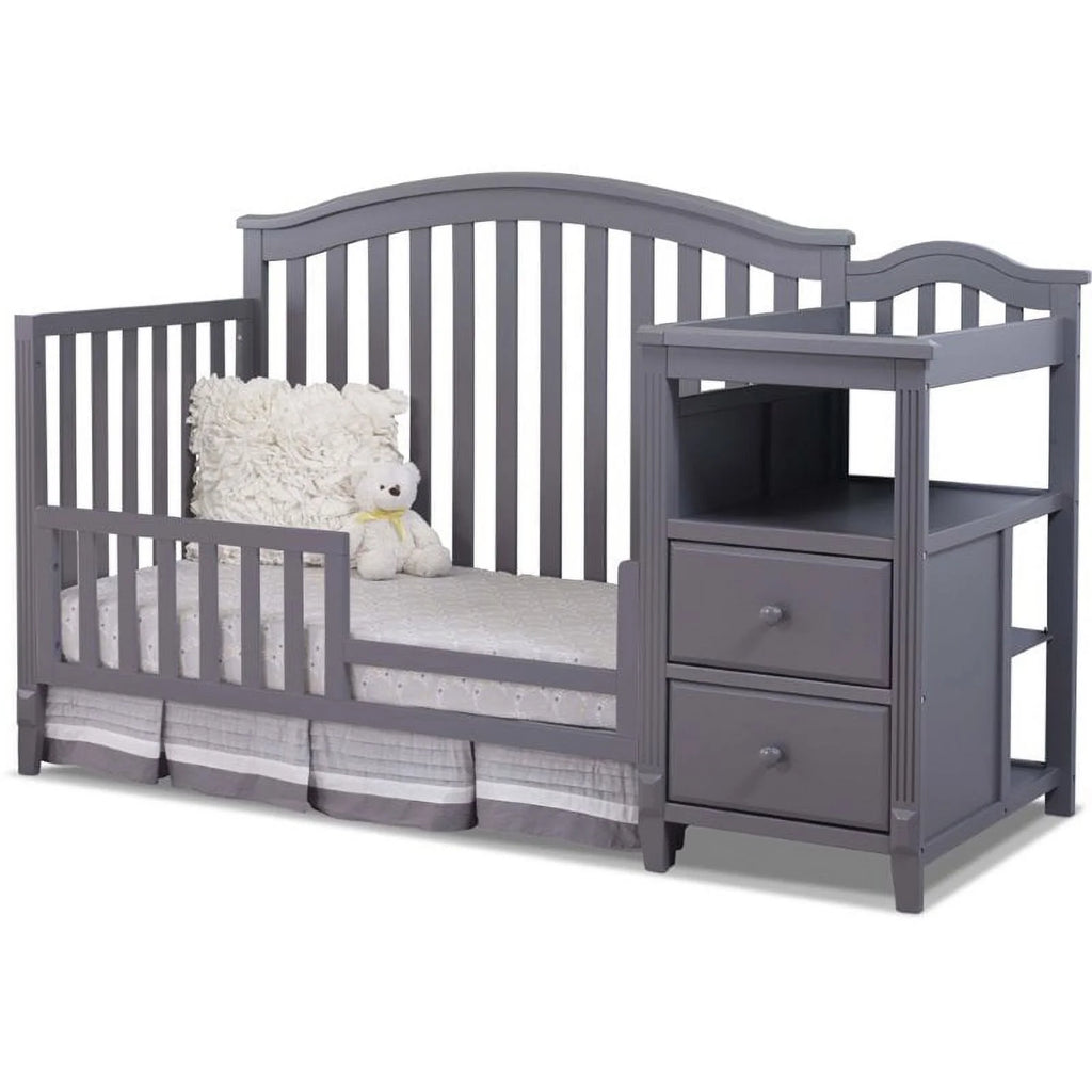 Gray 4-in-1 Convertible Crib and Changer V439030