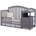 Gray 4-in-1 Convertible Crib and Changer V439030