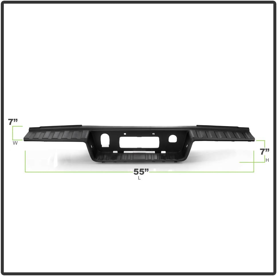 Black Textured Rear Bumper Center Step Pad Assembly B718109