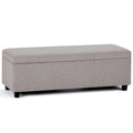 Solid Wood Storage Bench in Cloud Gray D429067