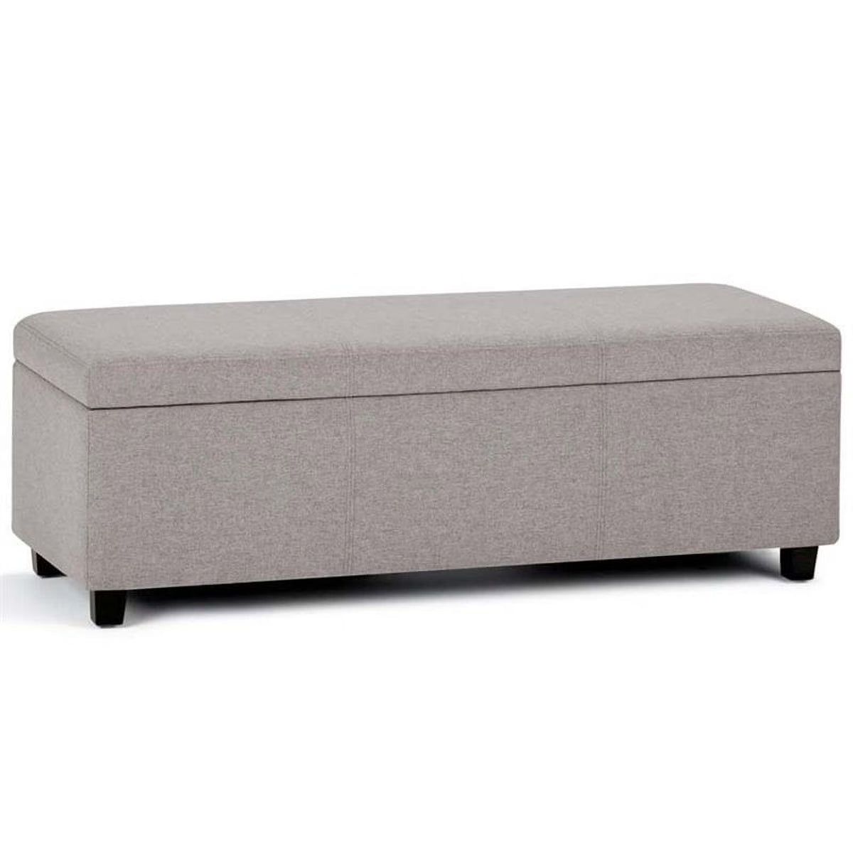Solid Wood Storage Bench in Cloud Gray D429067