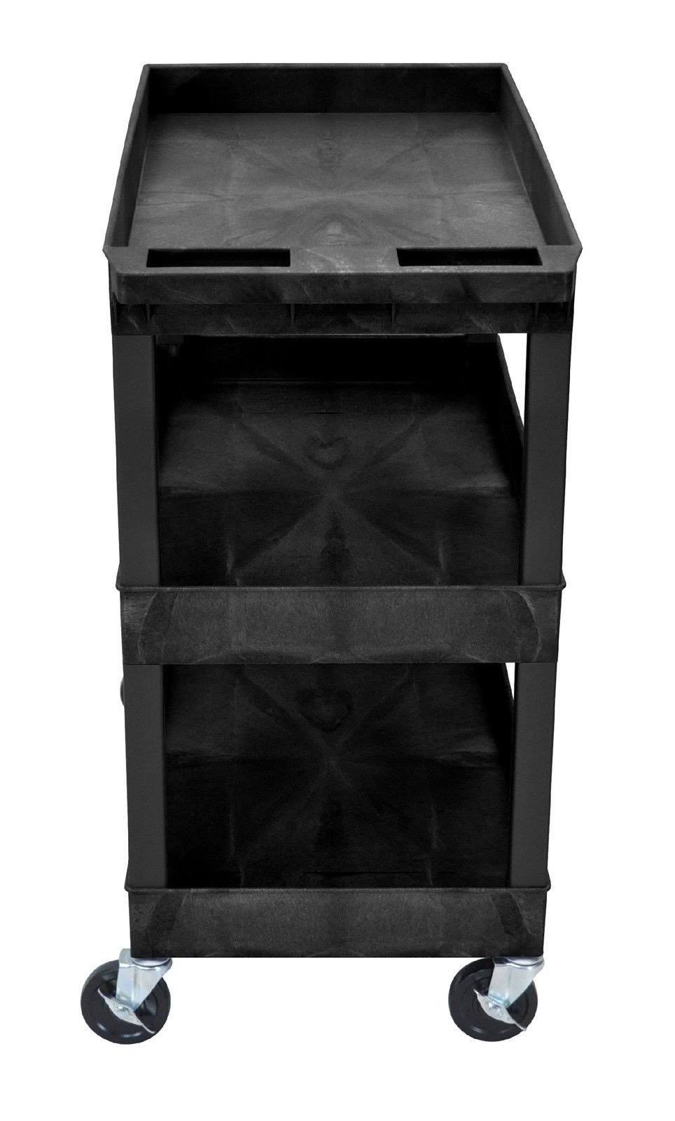 Black 3 Shelves Tub Cart F535