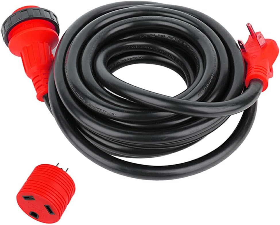 25FT 30AMP RV Extension Cord, 10/3 Gauge, Pack of 2 A698