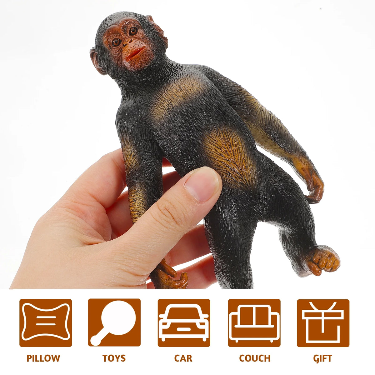 Mini Gorilla Decor Animal Figurine Plastic Toy D6741