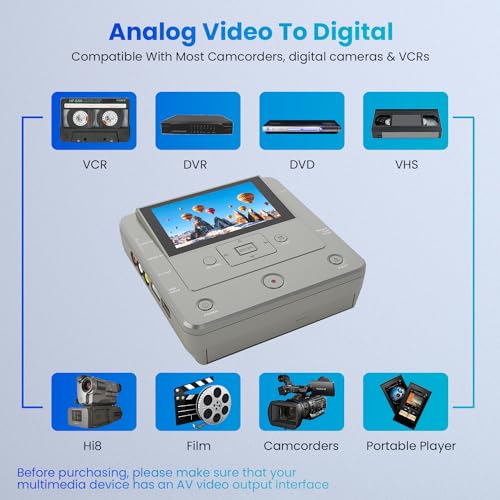 VHS to DVD Recorder, USB, SD Card, HDD Recorder, WiFi Media Recorder with 10 DVD-R L958980