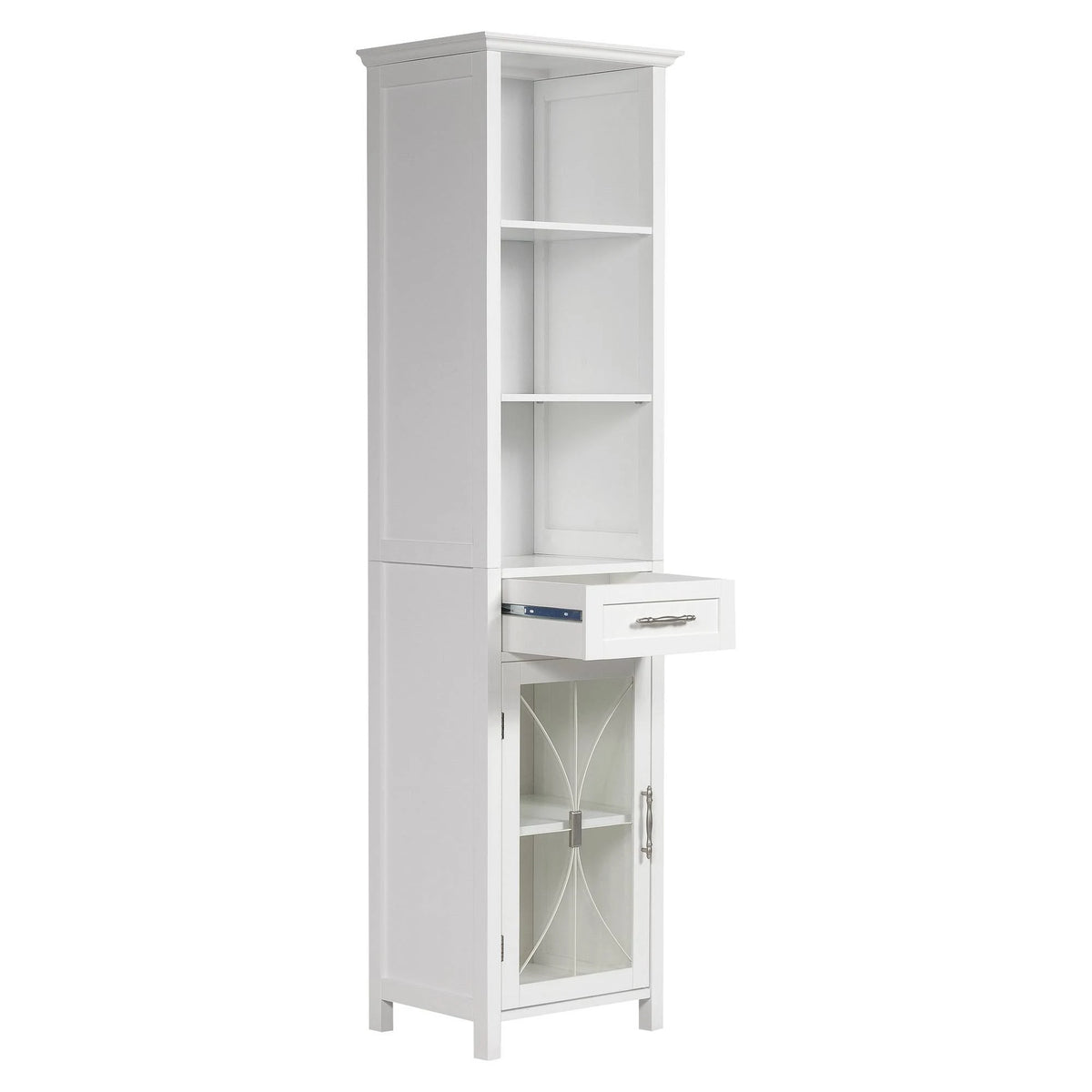 White Linen Cabinet D218