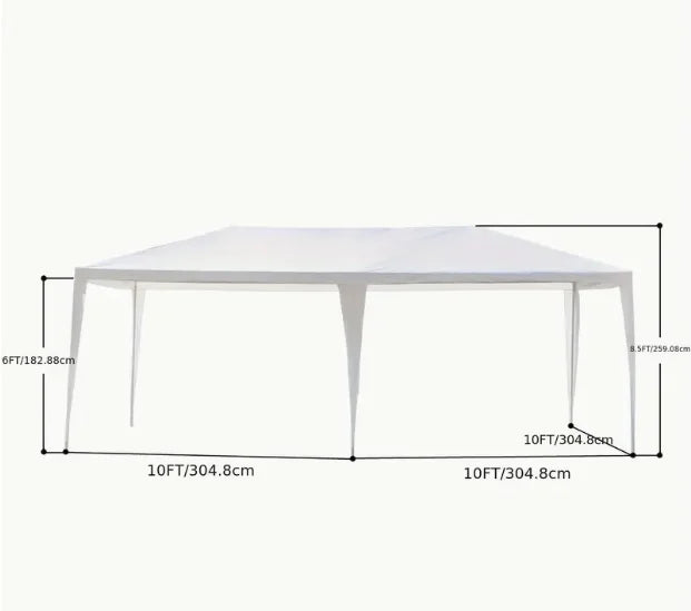 White Canopy Tent with 4 Removable Sidewalls L4113