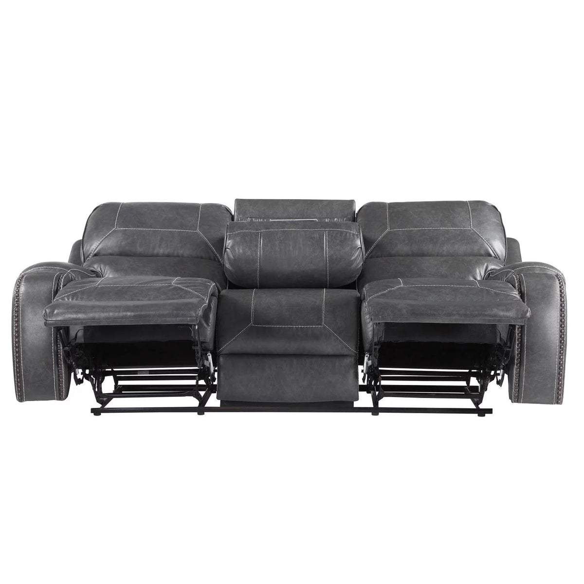 Manual Recliner Sofa Grey L24710