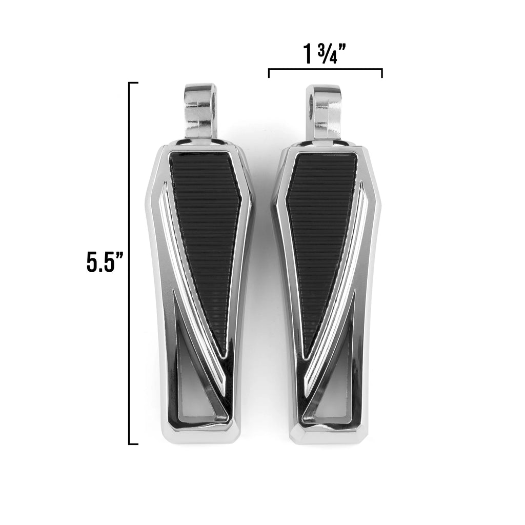 Chrome Foot Pegs Footrest, 1 Pair I900101