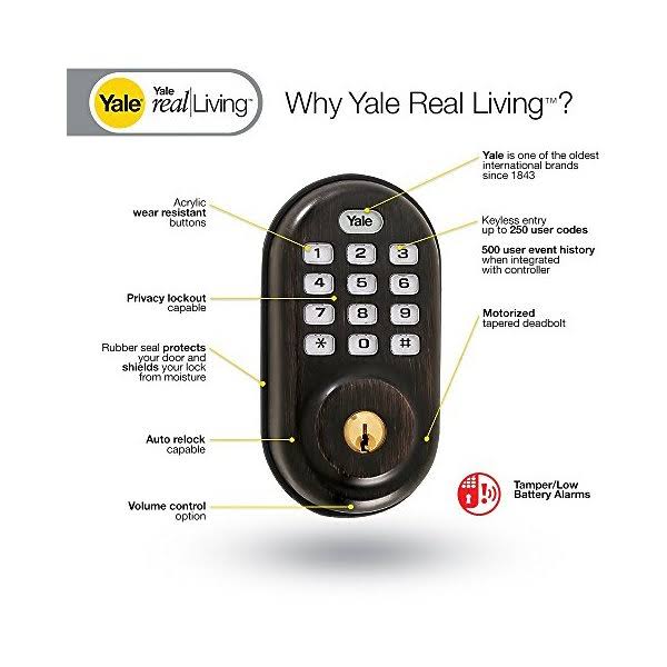 Z-Wave Push Deadbolt Bronze L829