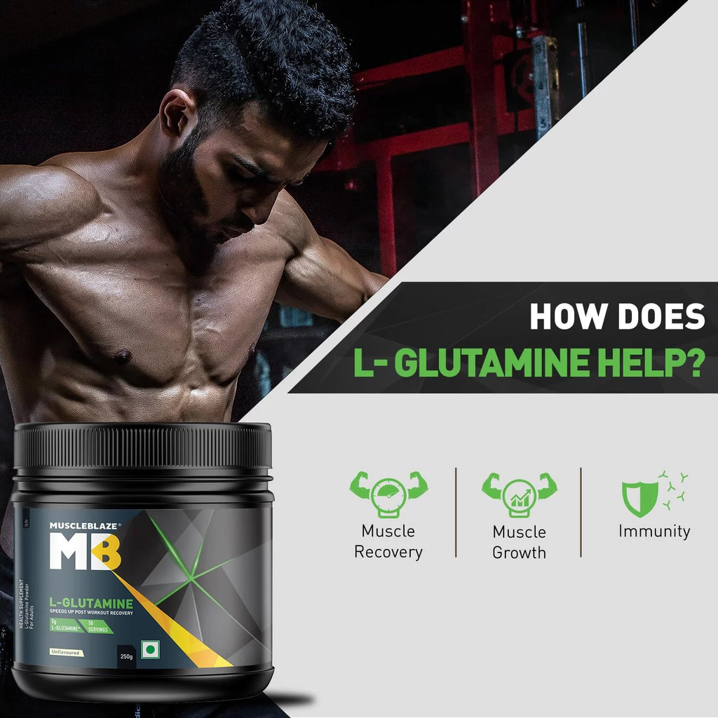 L-Glutamine Powder 250 Gm 50 Servings P199