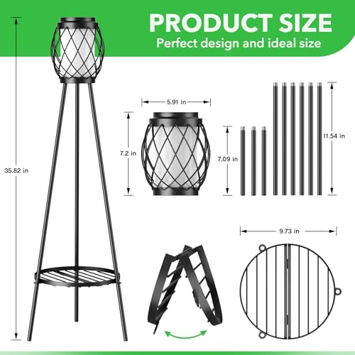2 Pack Solar Lights Outdoor with Plant Stands J251535